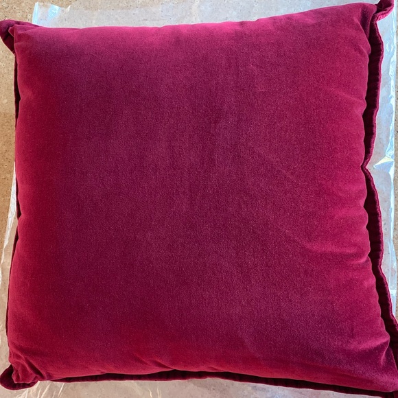 Pier 1 Other - Pier 1 Velvet Burgundy Pillow